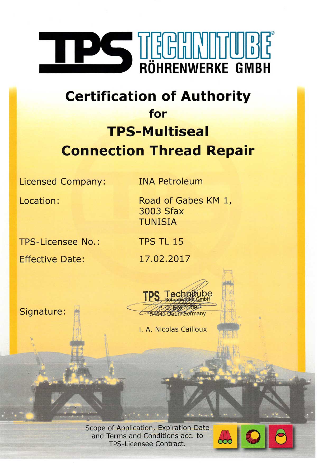 TPS TL 15 INA Petroleum